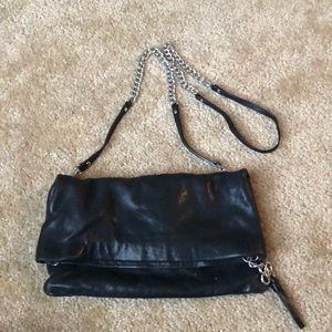 Black leather crossbody
